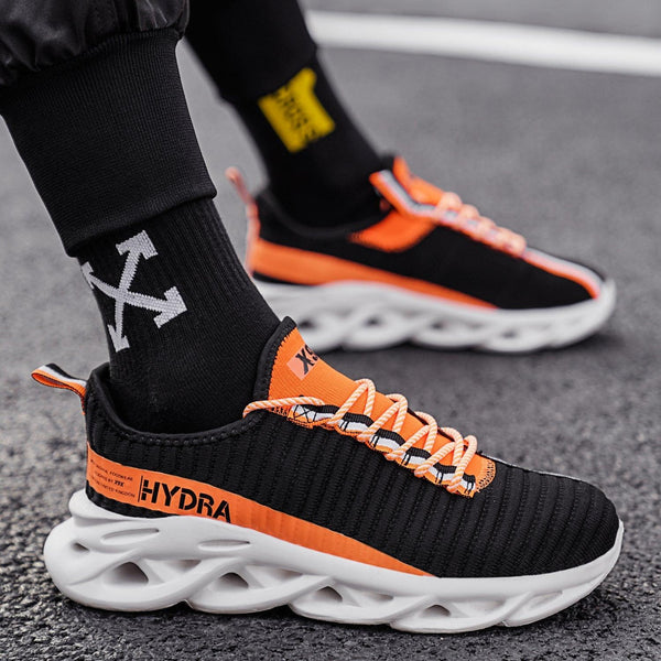 Mens Modern Sneakers Autumn Breathable Black Trendy Sneakers Men Walking Casual Light Sports Men's Running Sneakers Non Slip Athletic Tennis Sneakers