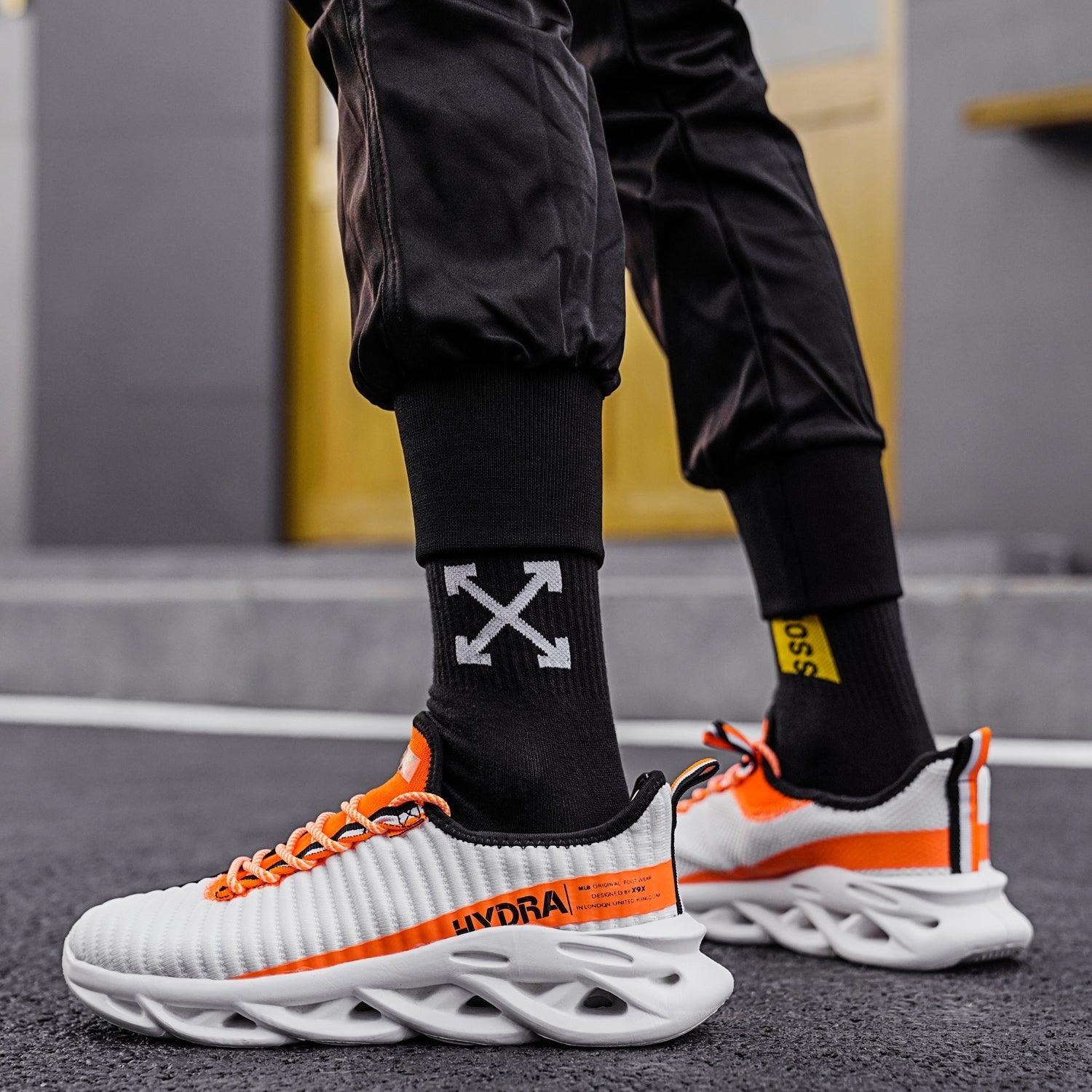 Mens Modern Sneakers Autumn Breathable Black Trendy Sneakers Men Walking Casual Light Sports Men's Running Sneakers Non Slip Athletic Tennis Sneakers