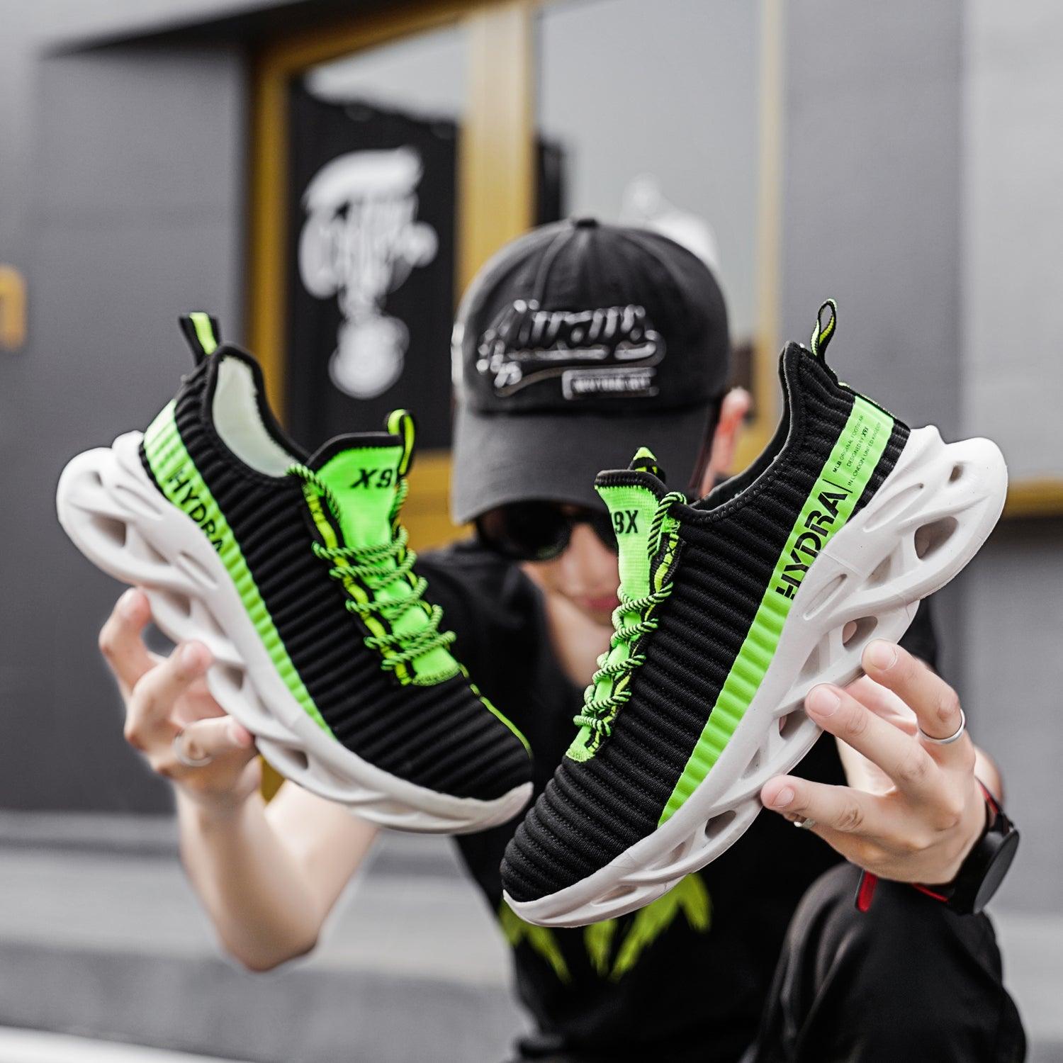 Mens Modern Sneakers Autumn Breathable Black Trendy Sneakers Men Walking Casual Light Sports Men's Running Sneakers Non Slip Athletic Tennis Sneakers