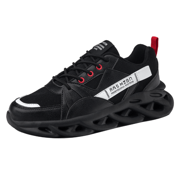 Mens Running Autumn New Leather Sneakers High Quality Outdoor Light Comfortable Sport Athletic Sneakers Lace Up Walking Breathable Ultra Lightweight Sport Casual Sneakers