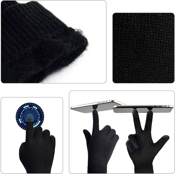 Men's Scaves and Beanie Hat Themal Gloves Set
