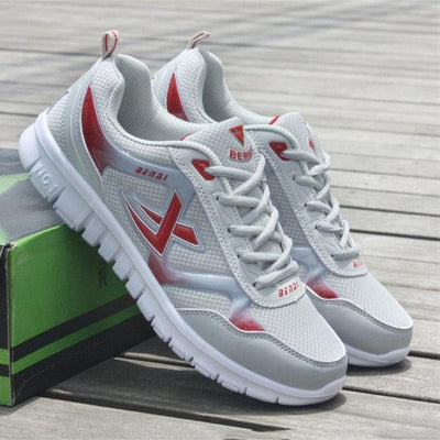 Mens Sport Running Sneakers Breathable Mesh Fashion Men Light Trainers Sneakers Mens Running Light Breathable Shoes Light Weight Running Sneakers