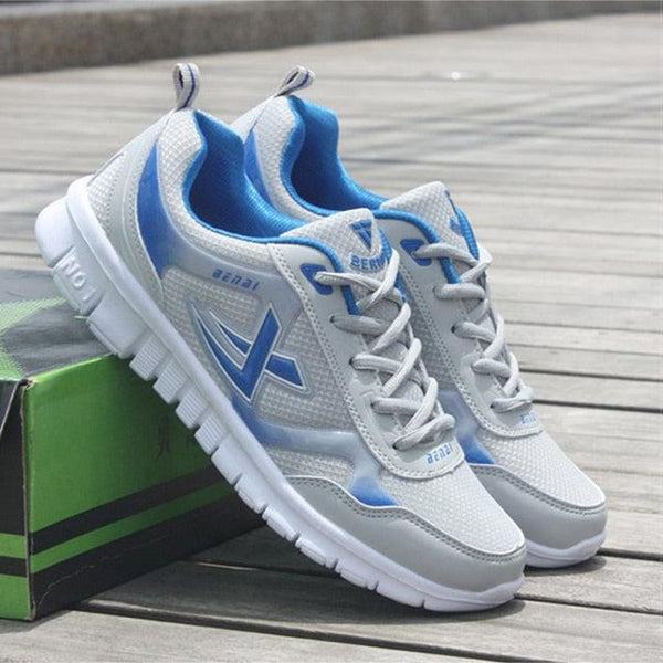 Mens Sport Running Sneakers Breathable Mesh Fashion Men Light Trainers Sneakers Mens Running Light Breathable Shoes Light Weight Running Sneakers