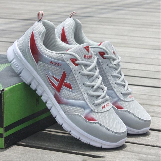 Mens Sport Running Sneakers Breathable Mesh Fashion Men Light Trainers Sneakers Mens Running Light Breathable Shoes Light Weight Running Sneakers