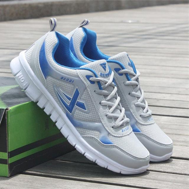 Mens Sport Running Sneakers Breathable Mesh Fashion Men Light Trainers Sneakers Mens Running Light Breathable Shoes Light Weight Running Sneakers