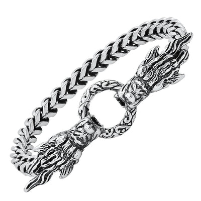 Men's Stainless Steel Dragon Head Bracelet