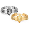 Men's Stainless Steel Lion Head Box Chain Bracelet