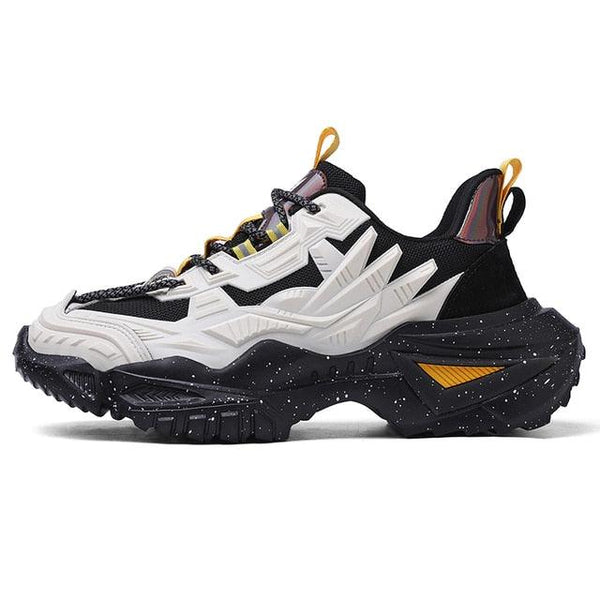 Mens Strong Casual Fashion Chunky Sneakers Height Increasing Spring Thick Sole Footwear Fashion High Quality Sneakers Slip on Walking Shoes High Top Casual Shoes For Men