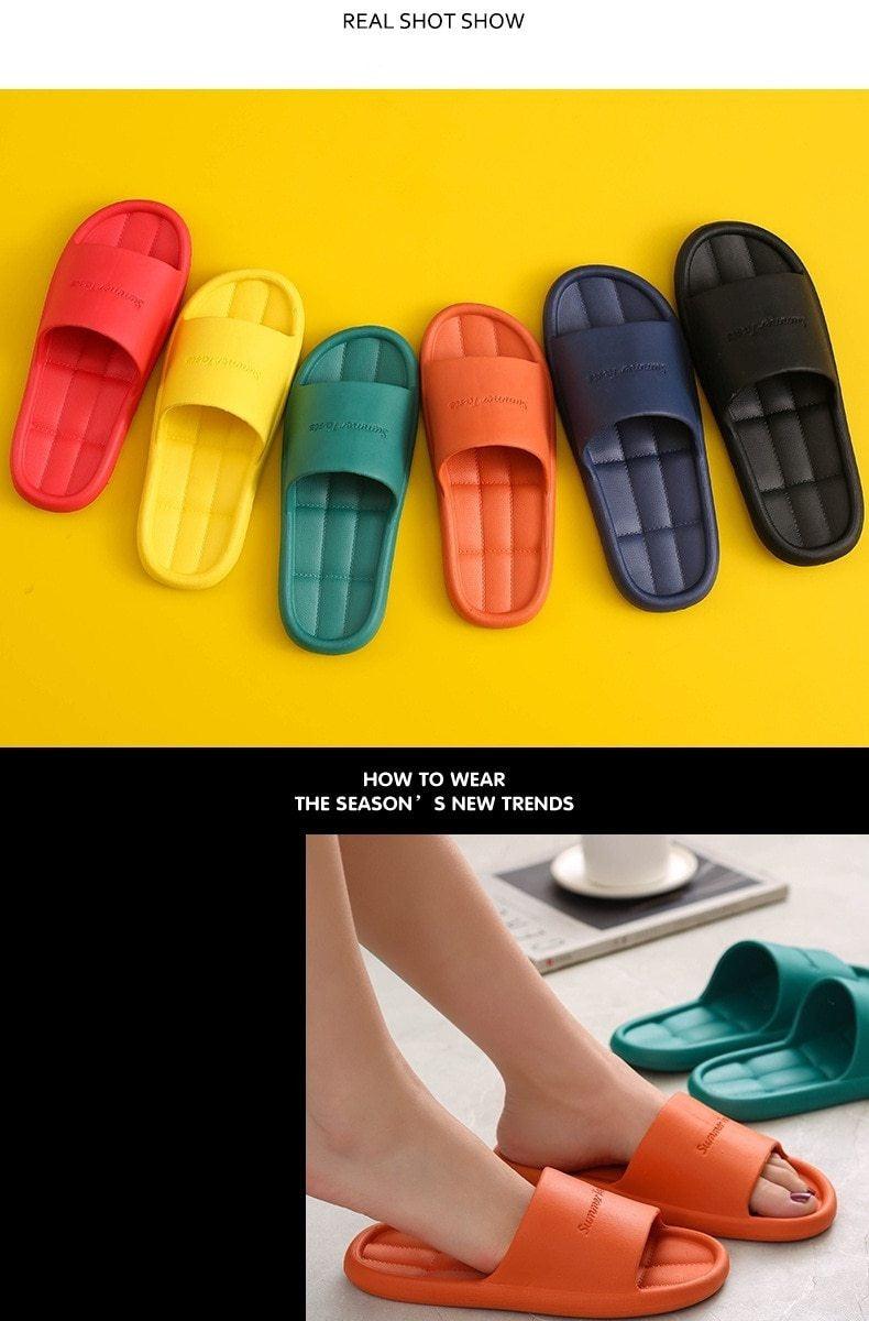 Mens Womens Non-Slip Bathroom Footwear Boys Girls Unisex Flip Flops Summer House Sandals Flat Shoes Non-Slip Soft Shower Spa Bath Pool Gym House Sandals