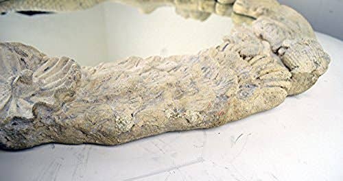 Mermaid Mirror with Roman Stone finish