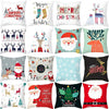 Merry Christmas Decoration Xmas Gift New Year For Home Reindeer Santa Claus Xmas Series Cushion Cover Case Pillow Custom Zippered Square Pillowcase Tree Cushion Cover Christmas Ornament