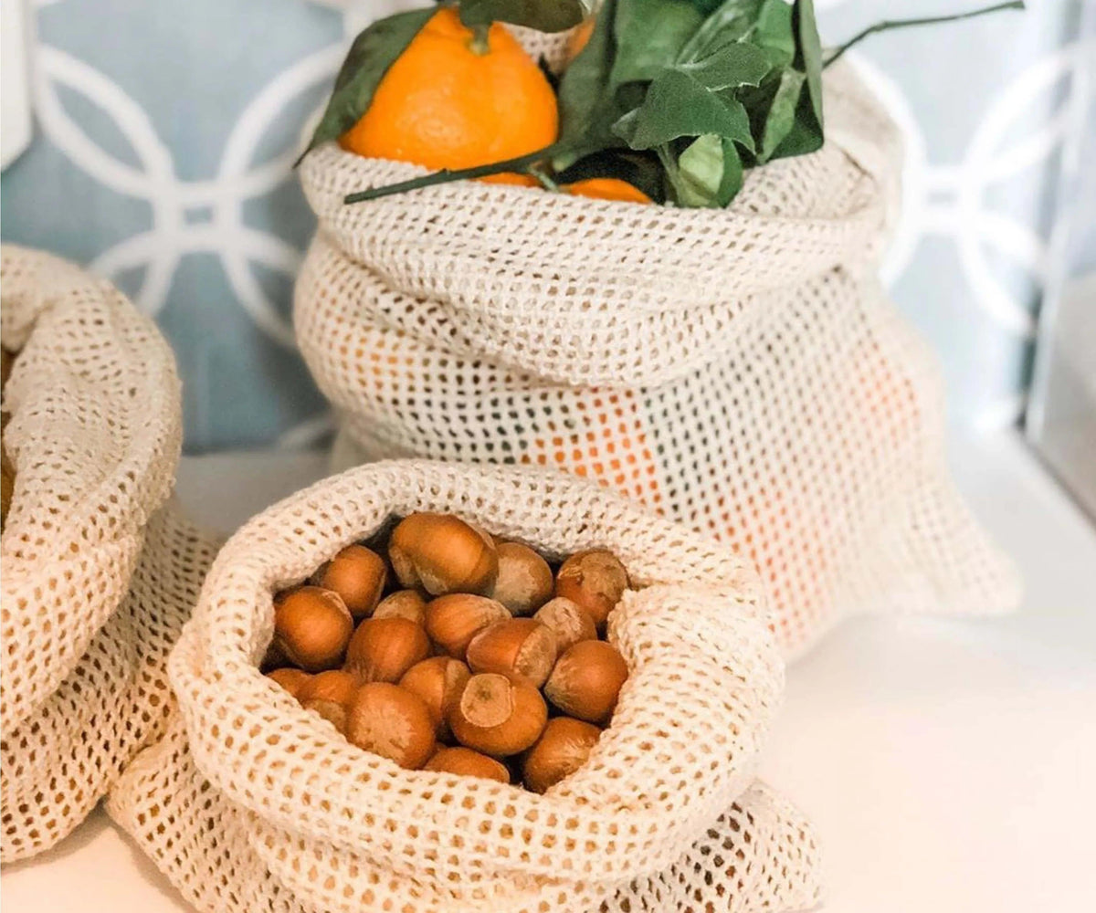 Wholesale -  Mesh Produce Bags - Reusable Produce Bags for Grocery Vegetables