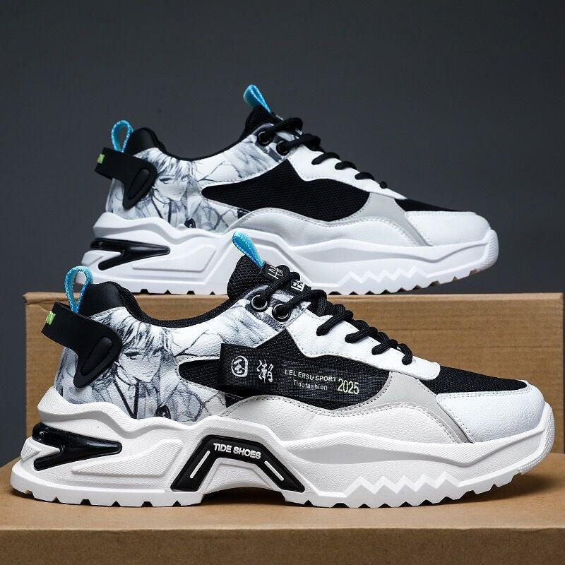 Mesh height increasing dad shoes, spring new styles for teenagers, internet celebrities, trendy men's shoes, running breathable