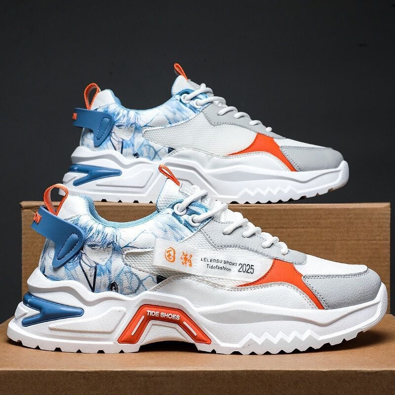 Mesh height increasing dad shoes, spring new styles for teenagers, internet celebrities, trendy men's shoes, running breathable