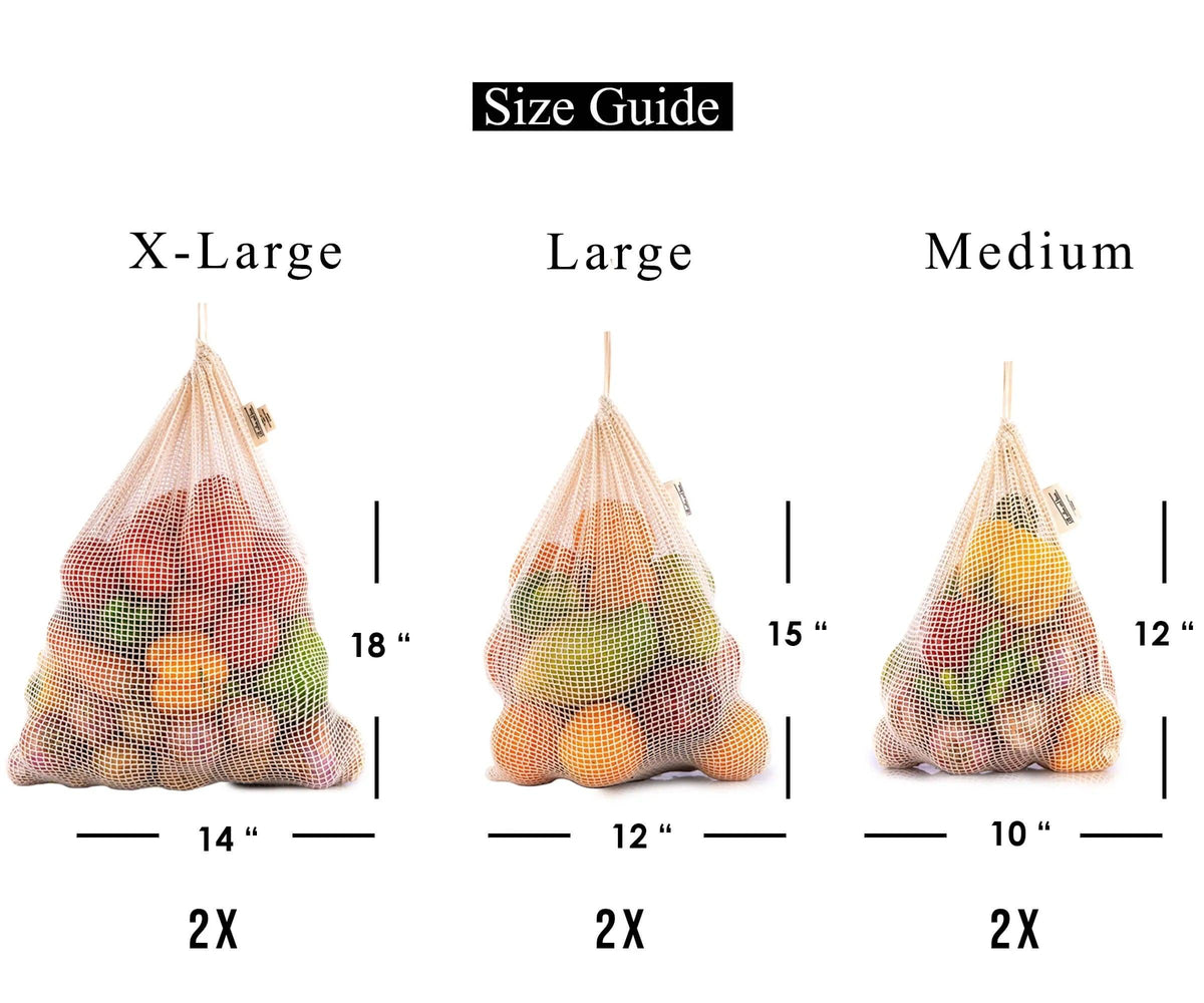 Wholesale -  Mesh Produce Bags - Reusable Produce Bags for Grocery Vegetables