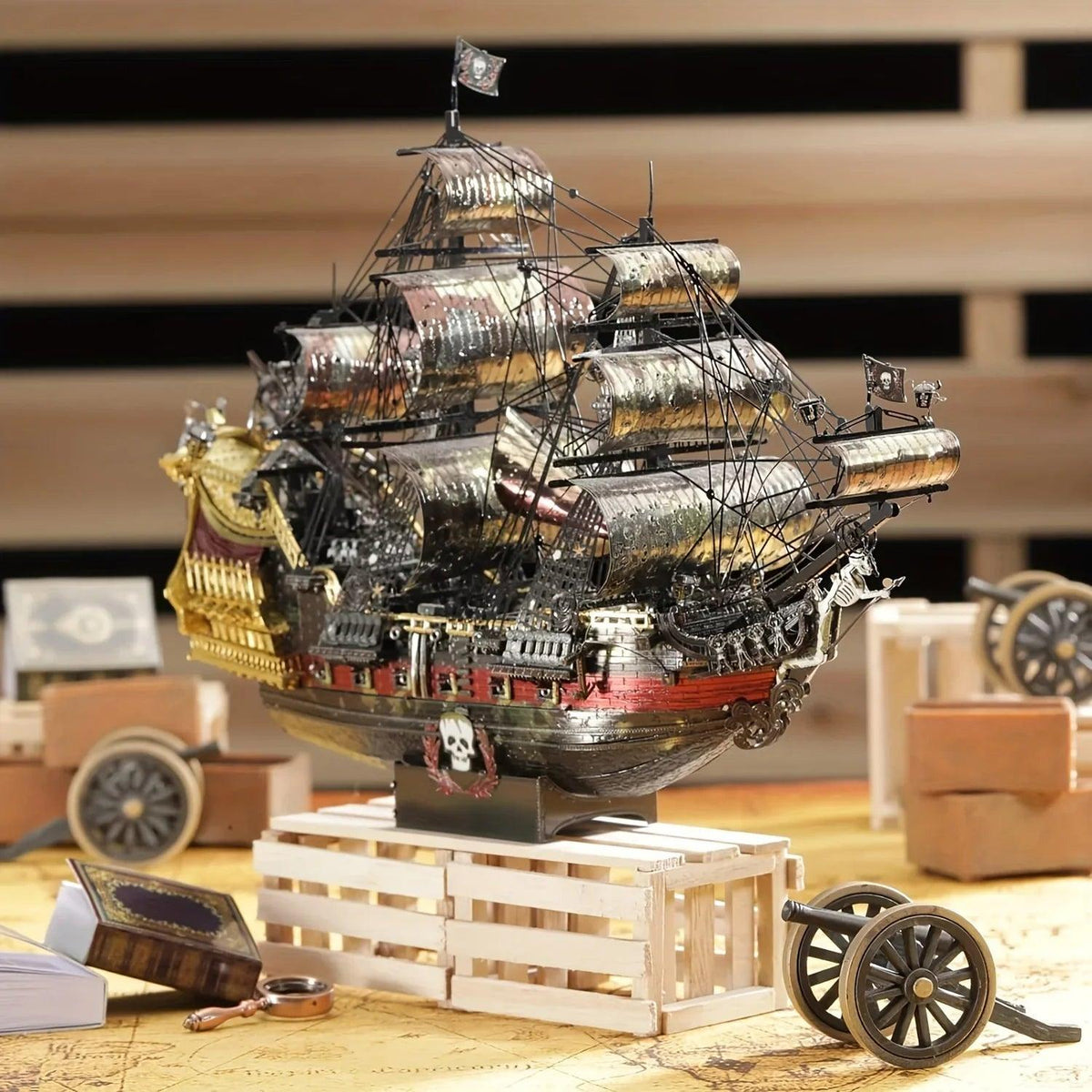 Metal 3D Pirate Ship Puzzle - Flying Dutchman