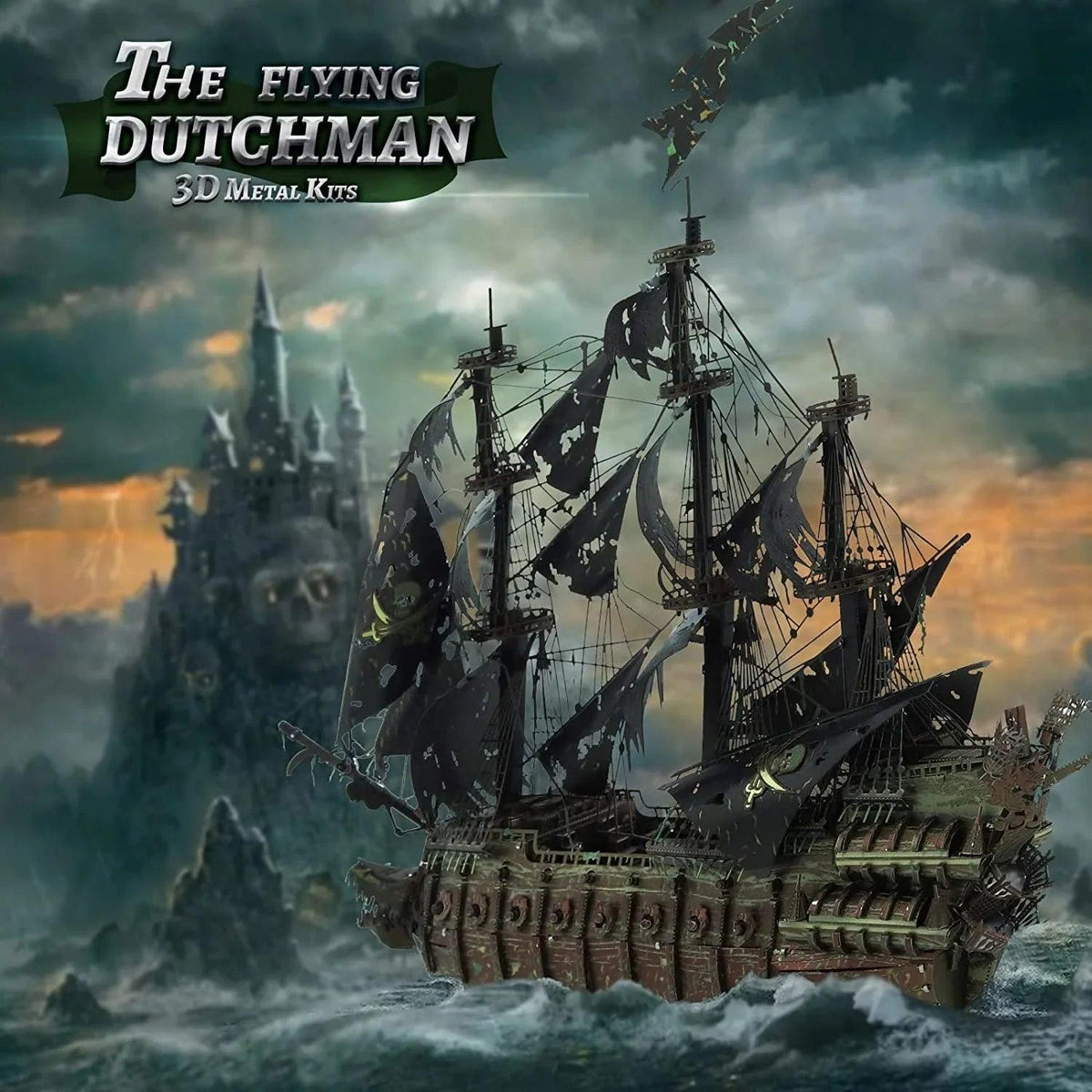 Metal 3D Pirate Ship Puzzle - Flying Dutchman
