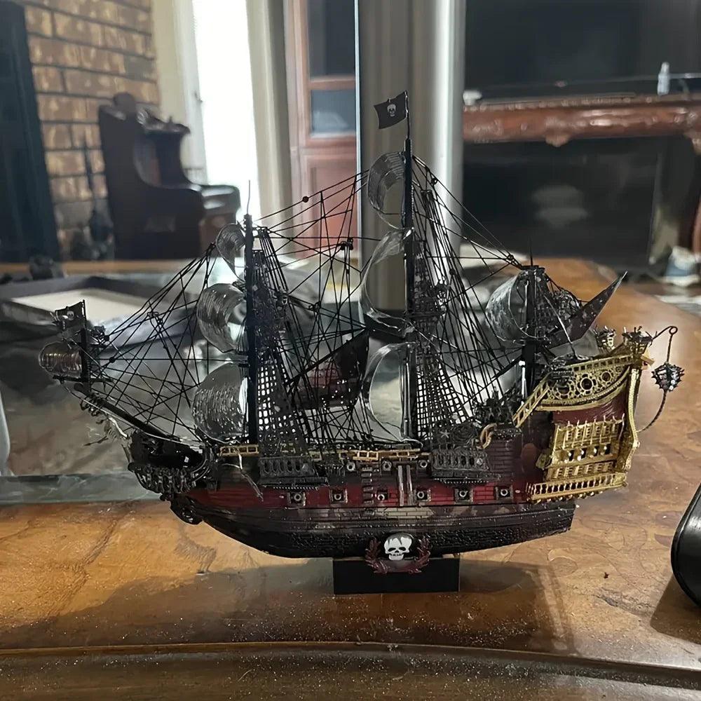 Metal 3D Pirate Ship Puzzle - Flying Dutchman