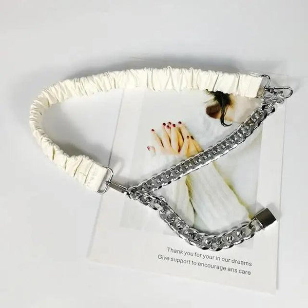 Metal Adjustable Chain Link Belts Fashion Belly Jewelry For Jeans Dresses Elegant Cool Style Lock Design Belts For Women Charming Belt