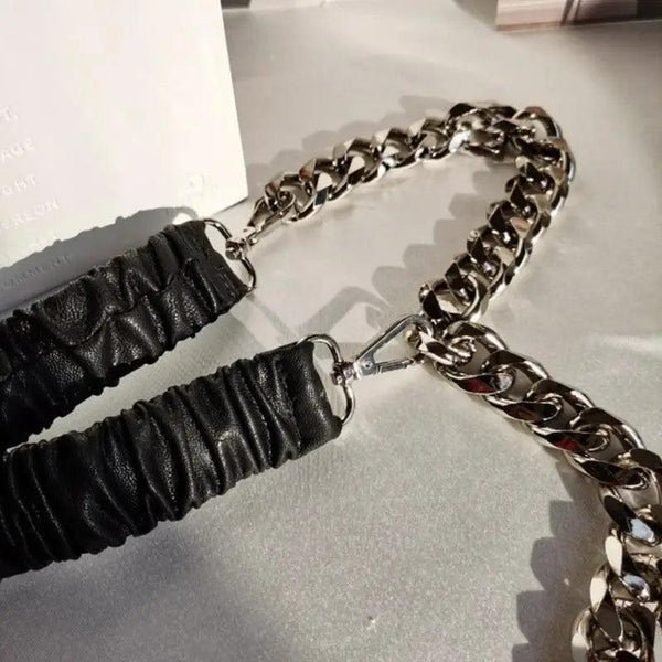 Metal Adjustable Chain Link Belts Fashion Belly Jewelry For Jeans Dresses Elegant Cool Style Lock Design Belts For Women Charming Belt