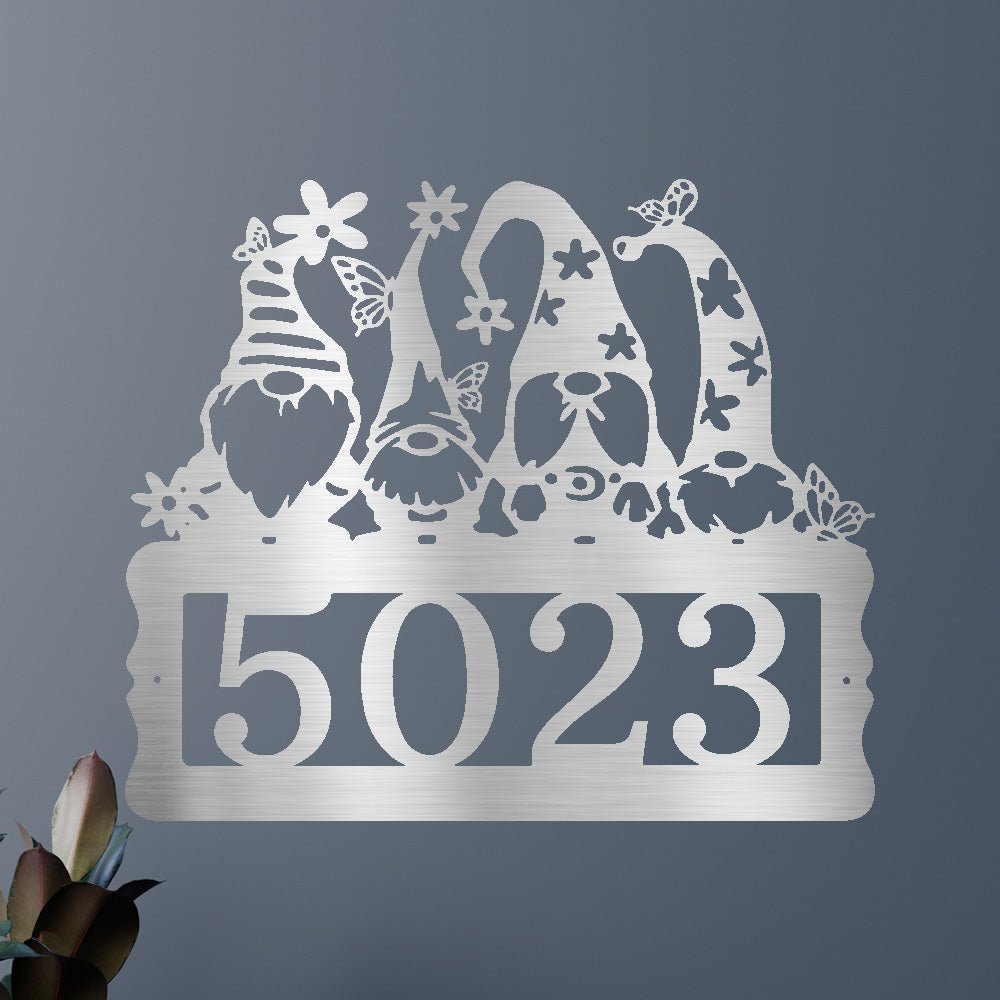 Gnome Address Personalized Gifts - Custom Metal Sign