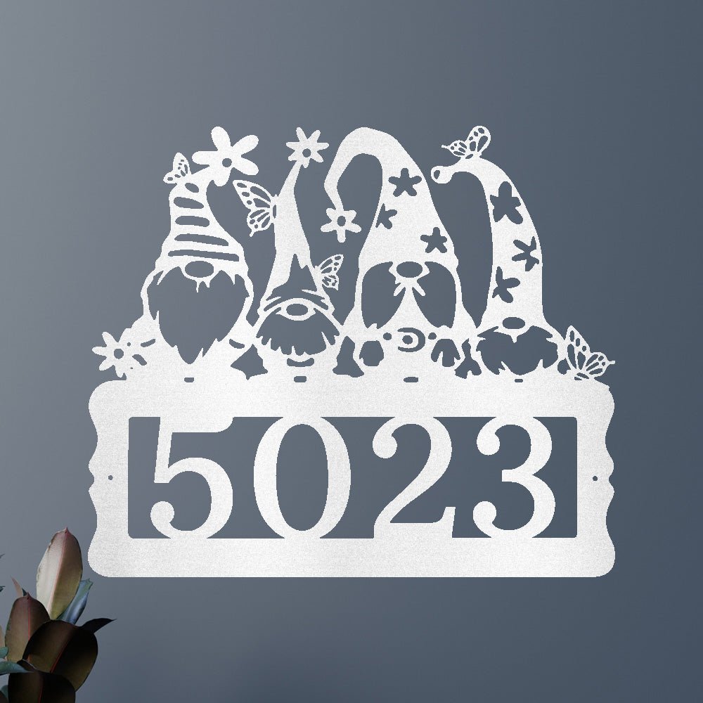 Gnome Address Personalized Gifts - Custom Metal Sign