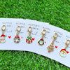 Metal Christmas Keychain Gift Pack with Thank You Charm