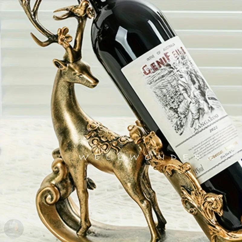 Metal Deer Wine Rack with Lightweight Design