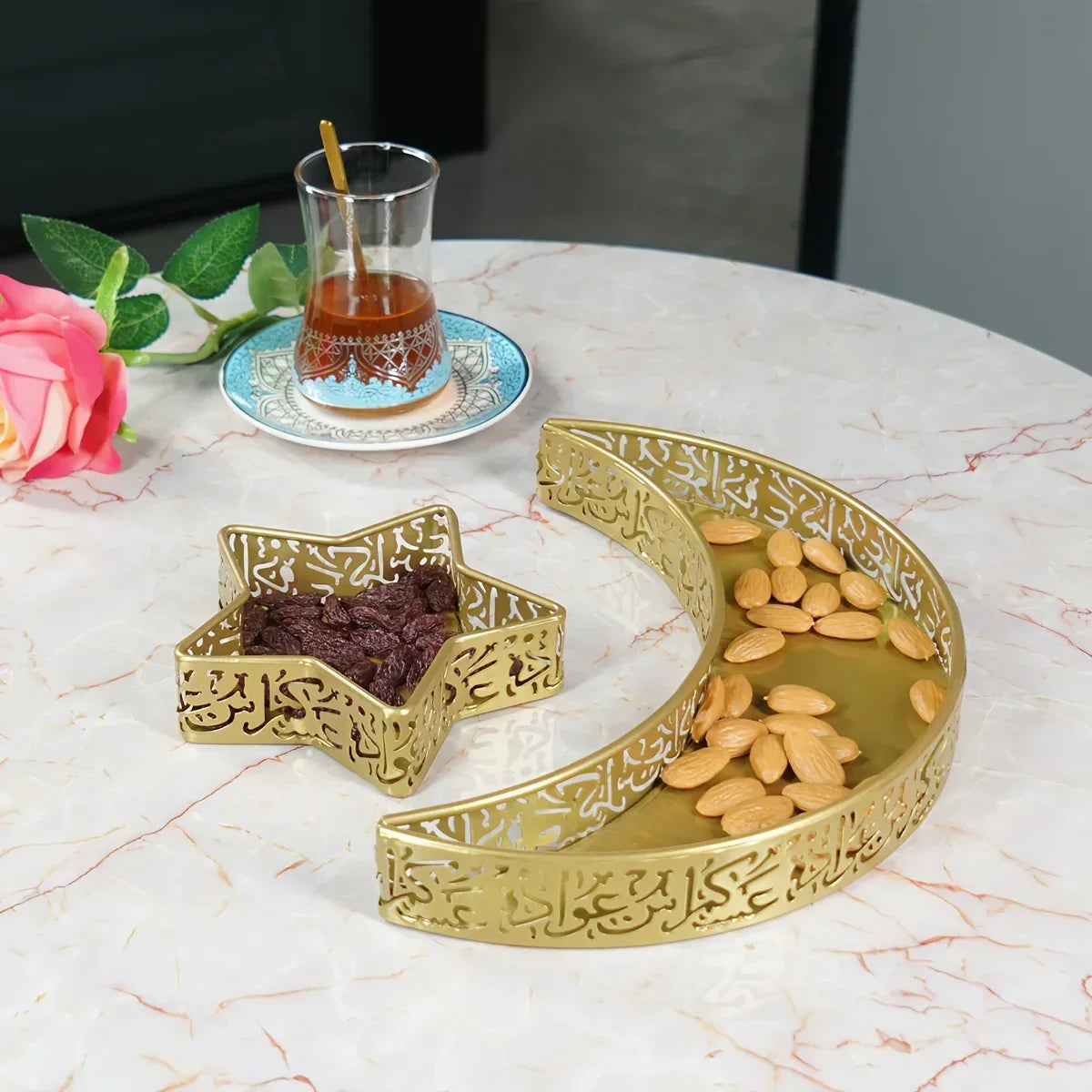 Metal Fruit Tray - Star Moon Iron Design