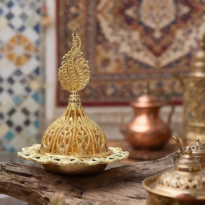 Metal Incense Burner - Golden Tower Diffuser