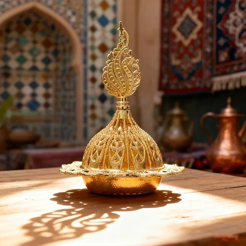 Metal Incense Burner - Golden Tower Diffuser
