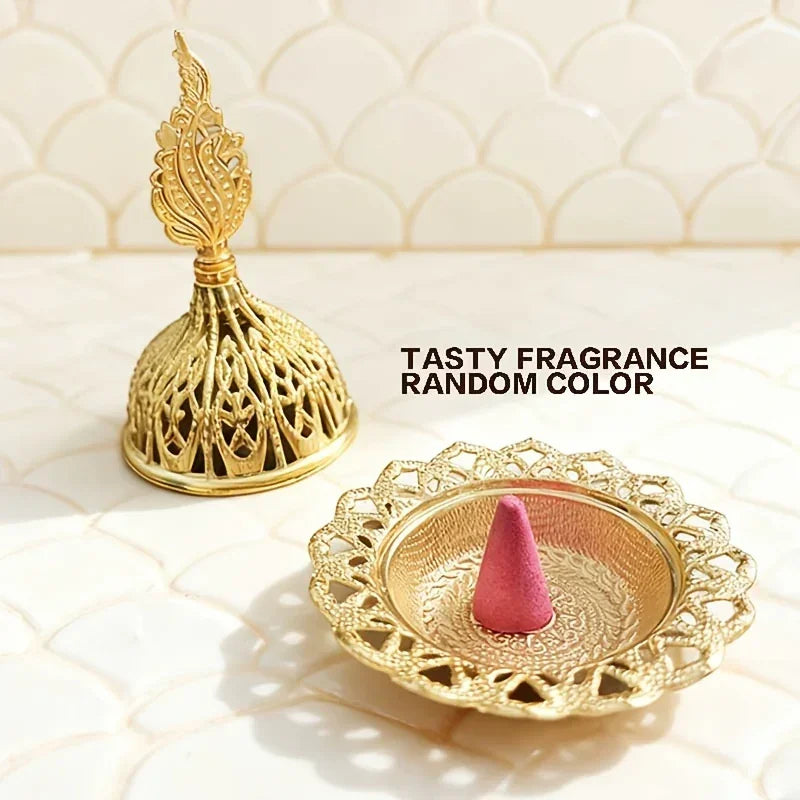 Metal Incense Burner - Golden Tower Diffuser