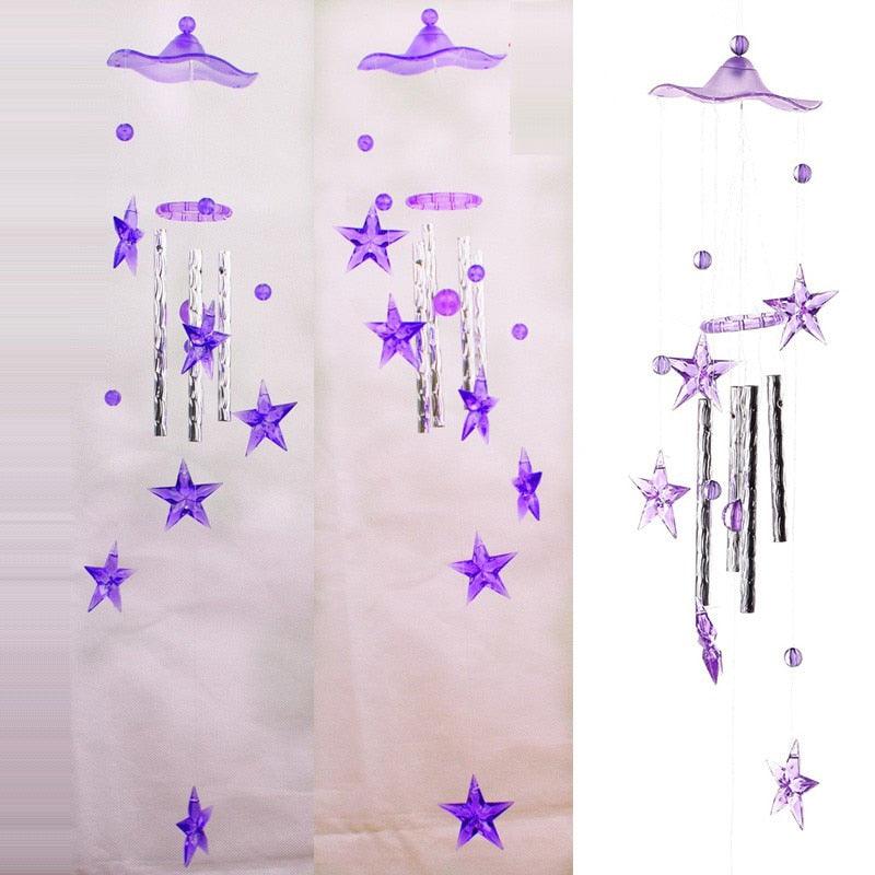 Metal Tubes Crystal Moon/Star/Butterfly/Flower Bell Butterfly Wind Chimes Outdoor Wind Chimes Garden Patio Decor Wind Chimes For Garden Outdoor Yard  Hanging Decor Ornament