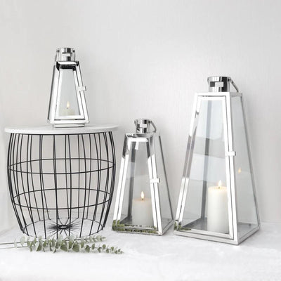 Set of 3-21'' & 16'' &11''High Stainless Steel Lantern