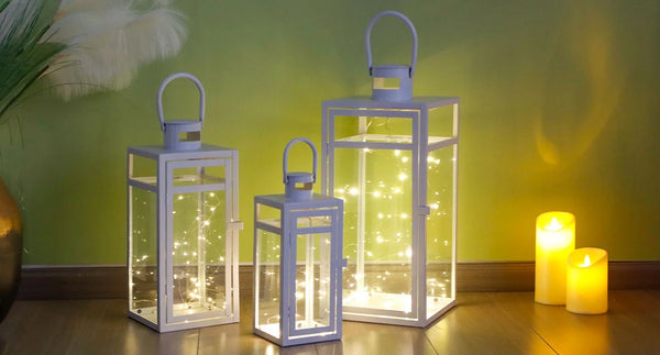 Set of 3 Metal Candle Lantern-12/15/19