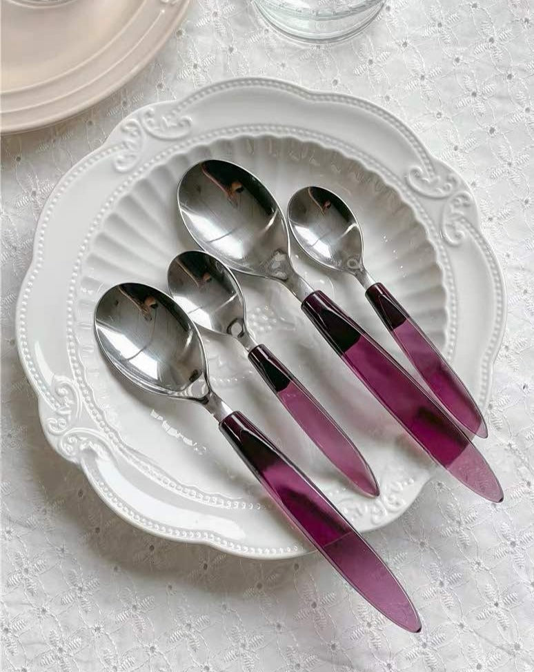 Meteor Flatware Set of 16 Pcs ( $3.5 Each ) - Sleek Modern Cutlery Silverware Set