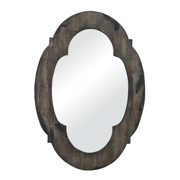 Wood Framed Wall Mirror - Aged Gray