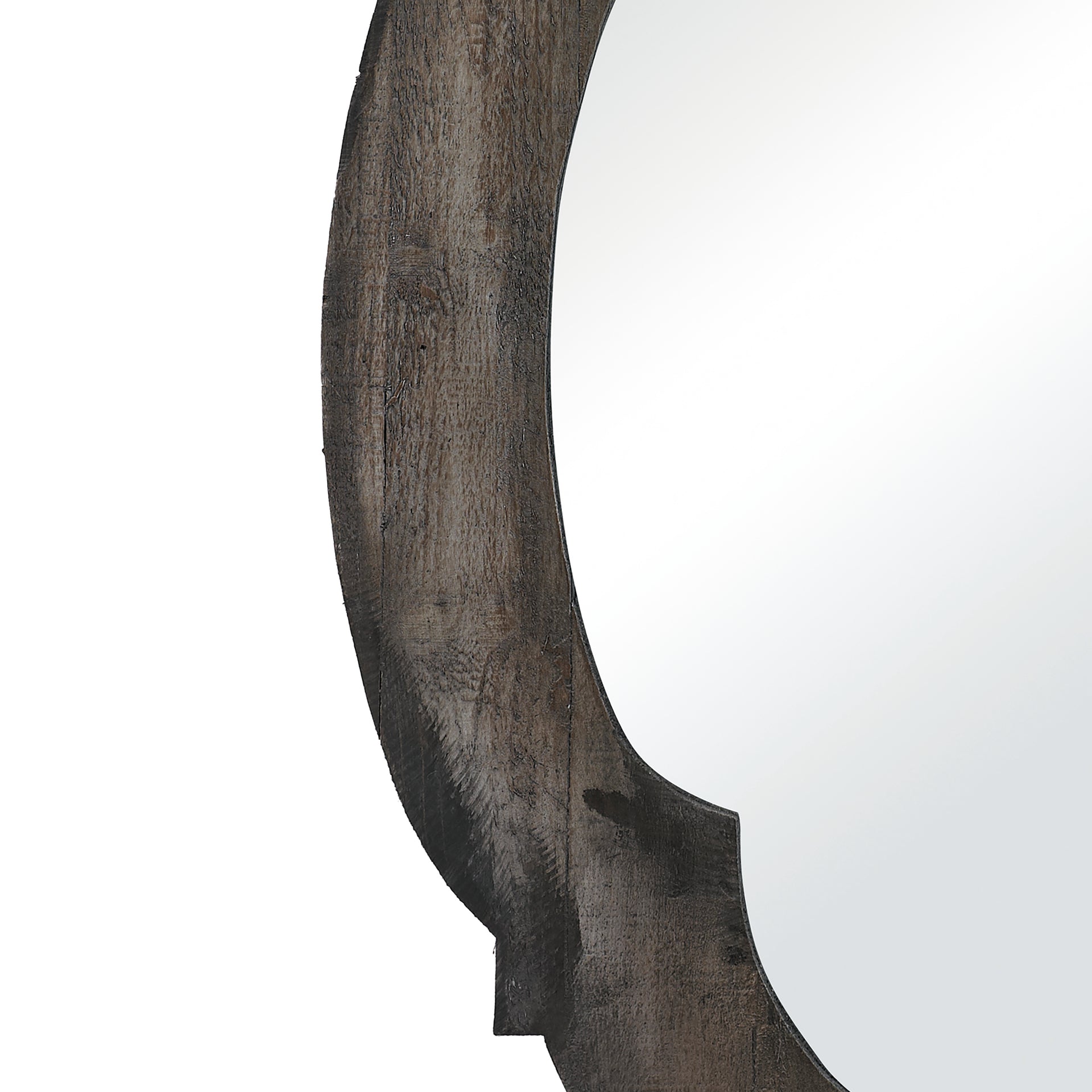 Wood Framed Wall Mirror - Aged Gray