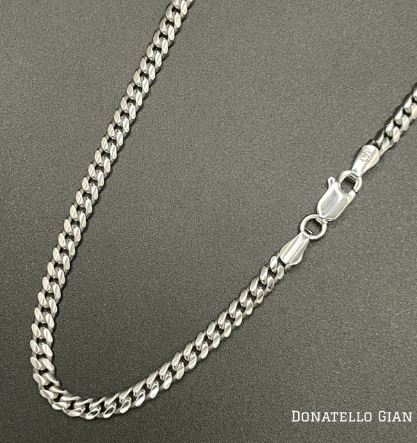 Sterling Silver 925 Miami Cuban Link Chain 4MM, 16