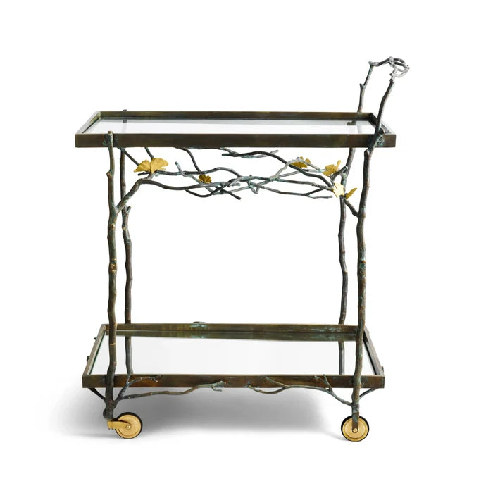 Butterfly Ginkgo Bar Cart by Michael Aram