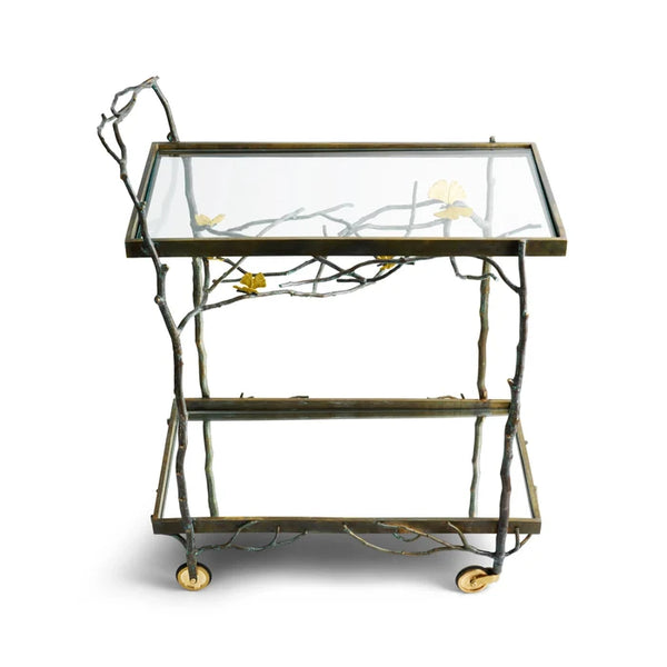 Butterfly Ginkgo Bar Cart by Michael Aram