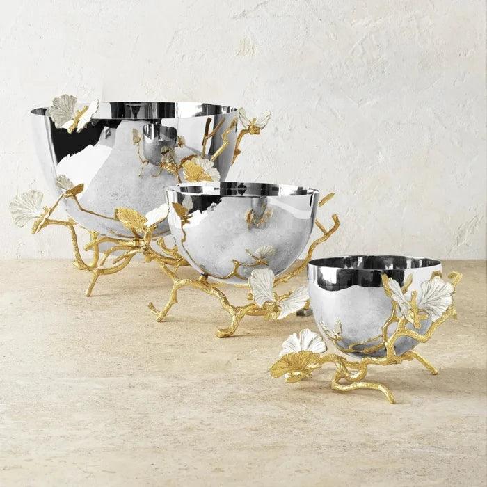 Butterfly Ginkgo Gold Bowl by Michael Aram