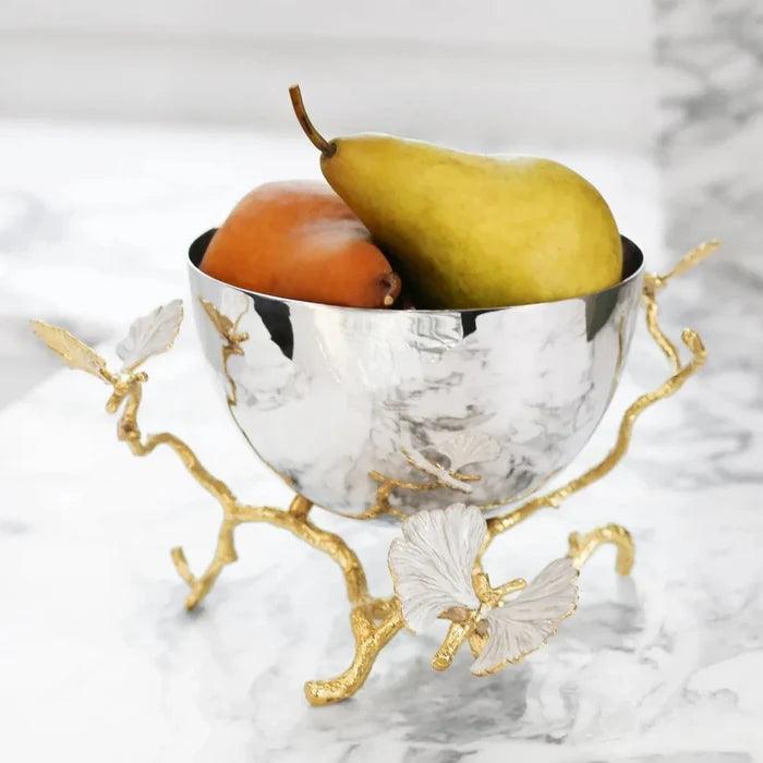 Butterfly Ginkgo Gold Bowl by Michael Aram