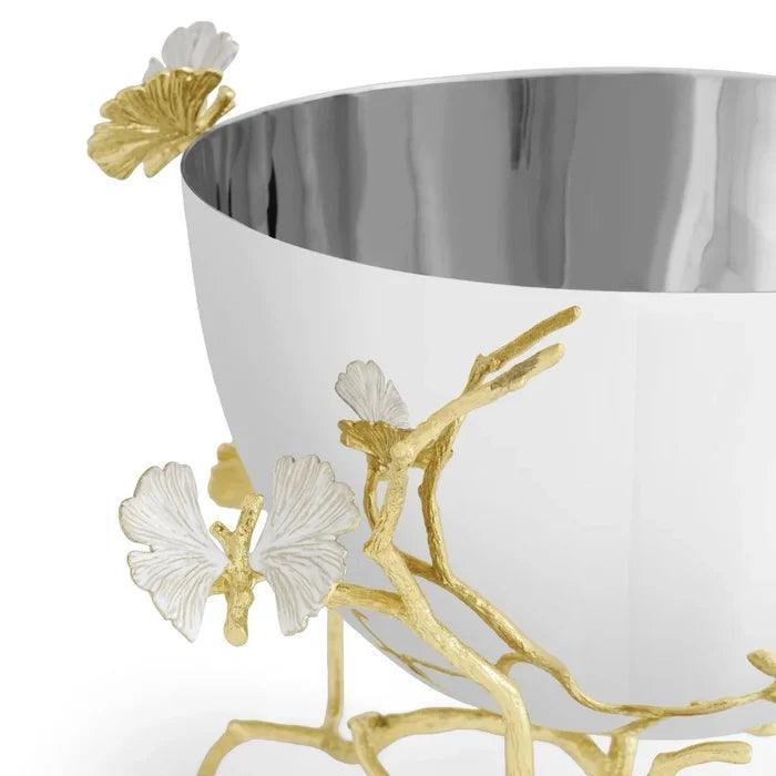 Butterfly Ginkgo Gold Bowl by Michael Aram