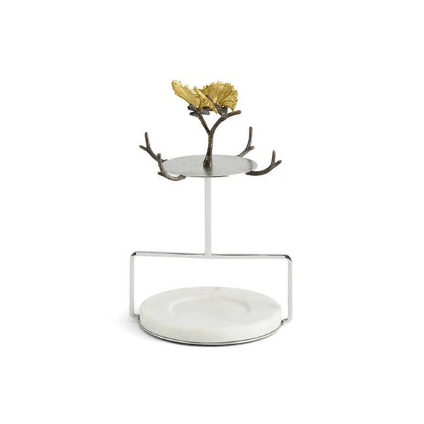 Butterfly Ginkgo Demitasse Cups and Stand Set by Michael Aram