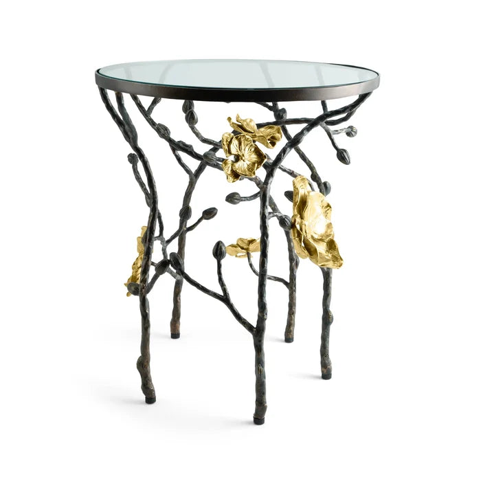 Gold Orchid Accent Table by Michael Aram
