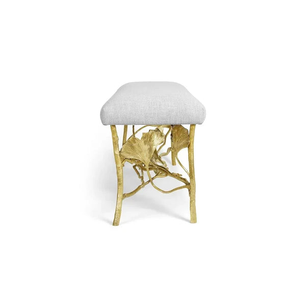 Golden Ginkgo Bench by Michael Aram