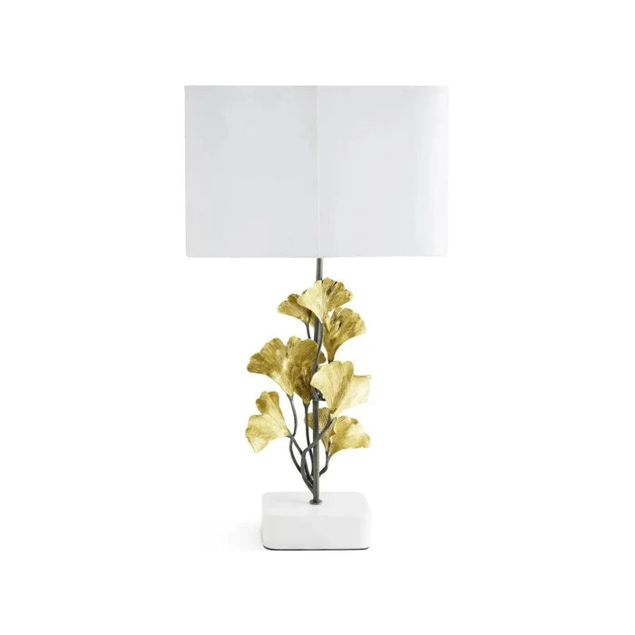 Golden Ginkgo Table Lamp by Michael Aram