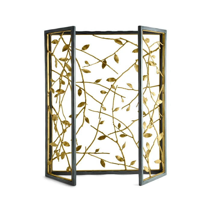 Twig & Leaf Decorative Fireplace Screen by Michael Aram