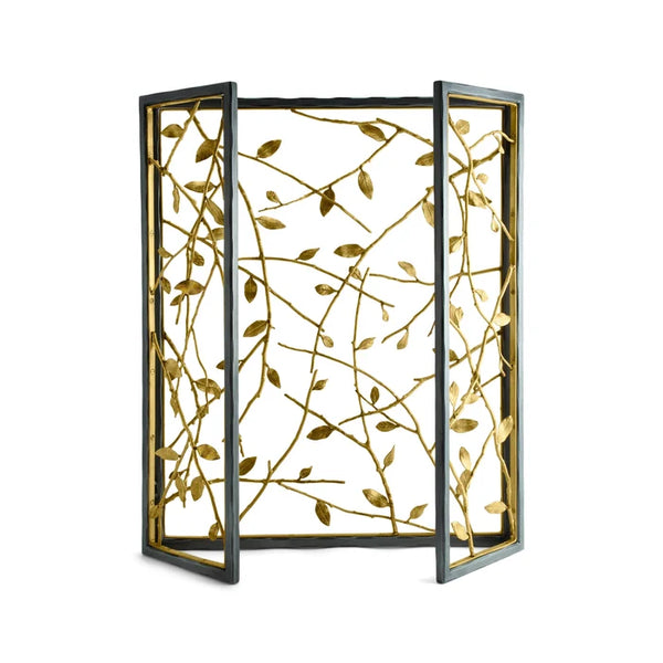 Twig & Leaf Decorative Fireplace Screen by Michael Aram